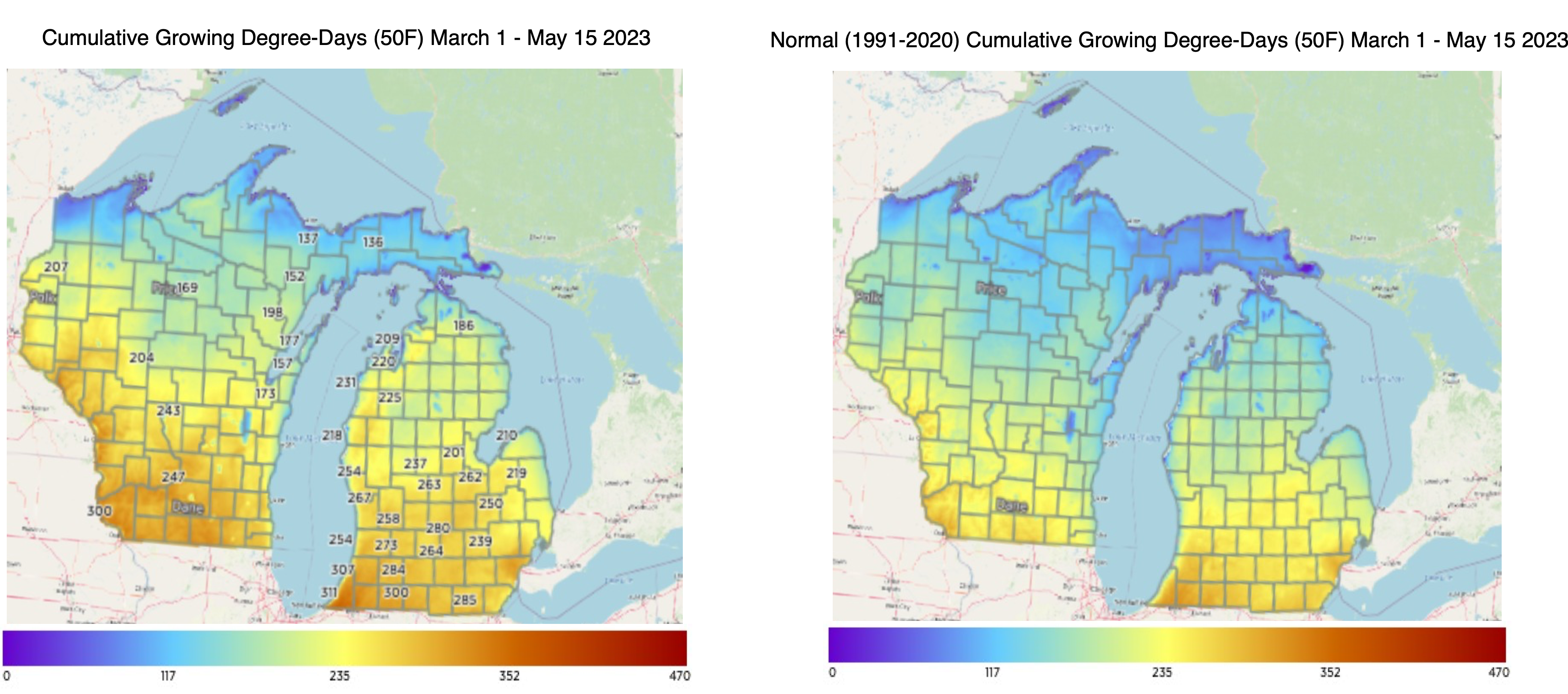 GDD maps.